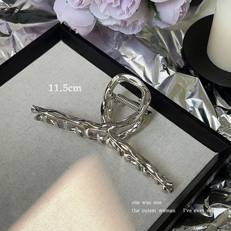 Silver Shark Clip for High-Grip Hair Band Large Size - Image 30