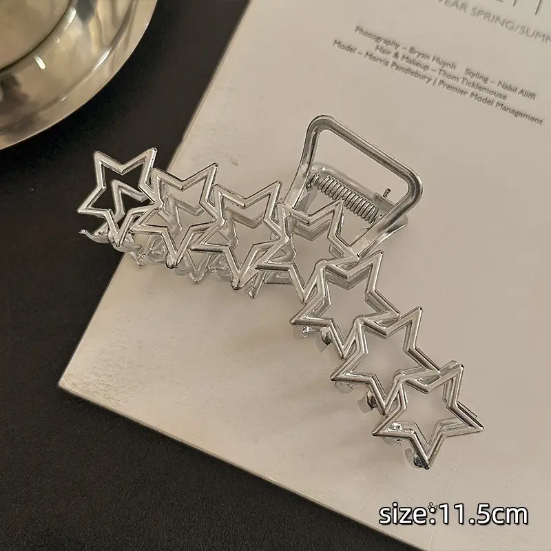 Silver Shark Clip for High-Grip Hair Band Large Size - Image 35