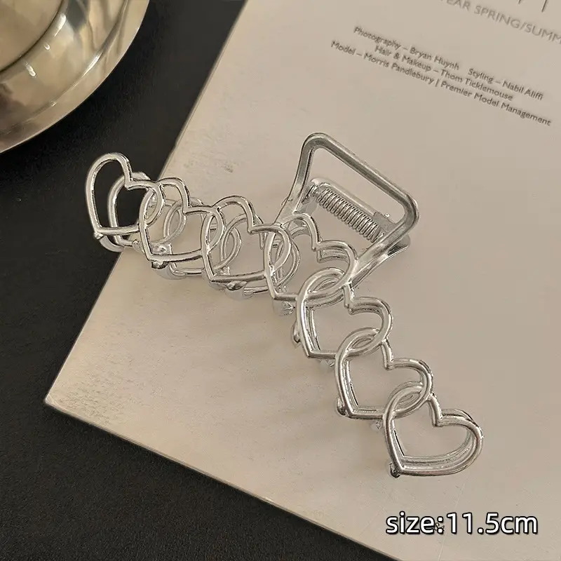 Silver Shark Clip for High-Grip Hair Band Large Size - Image 36