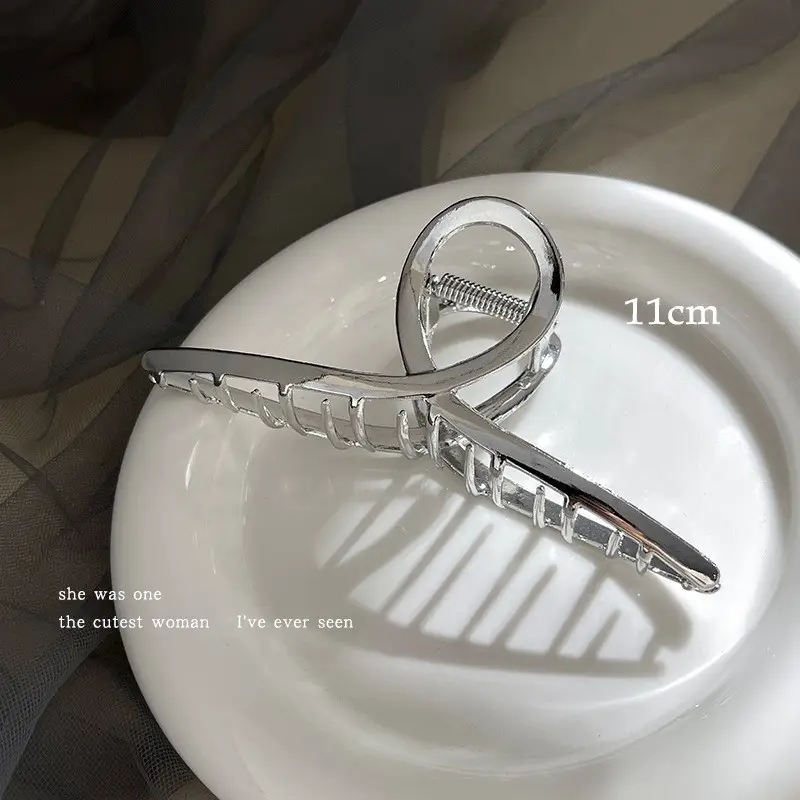 Silver Shark Clip for High-Grip Hair Band Large Size - Image 8