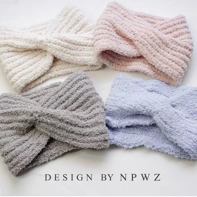 Black Knitted Wide Edge Headband for Women — feature 3