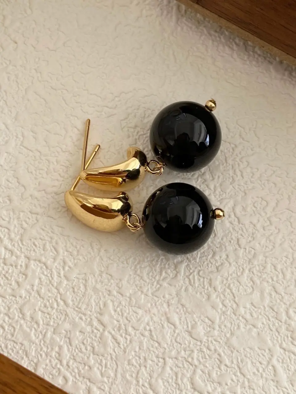 925 Silver Earrings Black Onyx Natural Black Onyx — feature 3