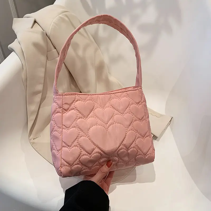 White Quilted Shoulder Bag for Women 2023 Summer - Image 7