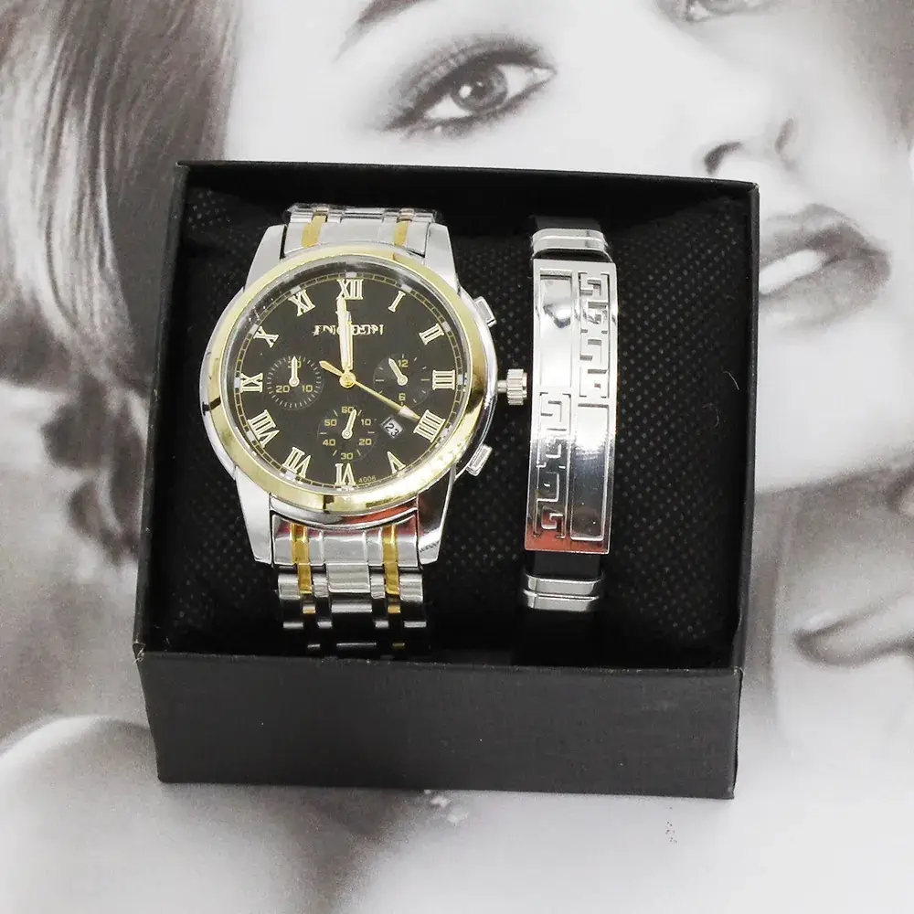 Couple's Watch Set Gold Black Waterproof High-End Watches - Image 4