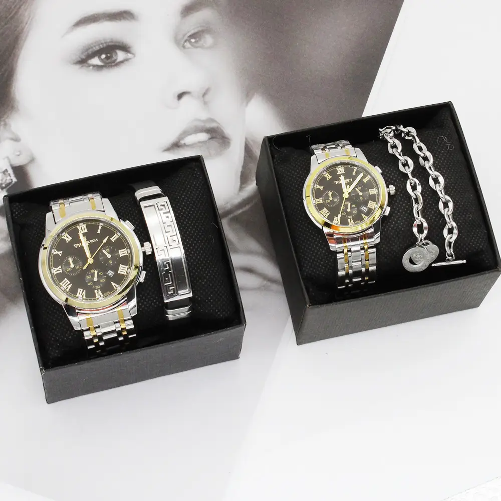 Couple's Watch Set Gold Black Waterproof High-End Watches — feature 6