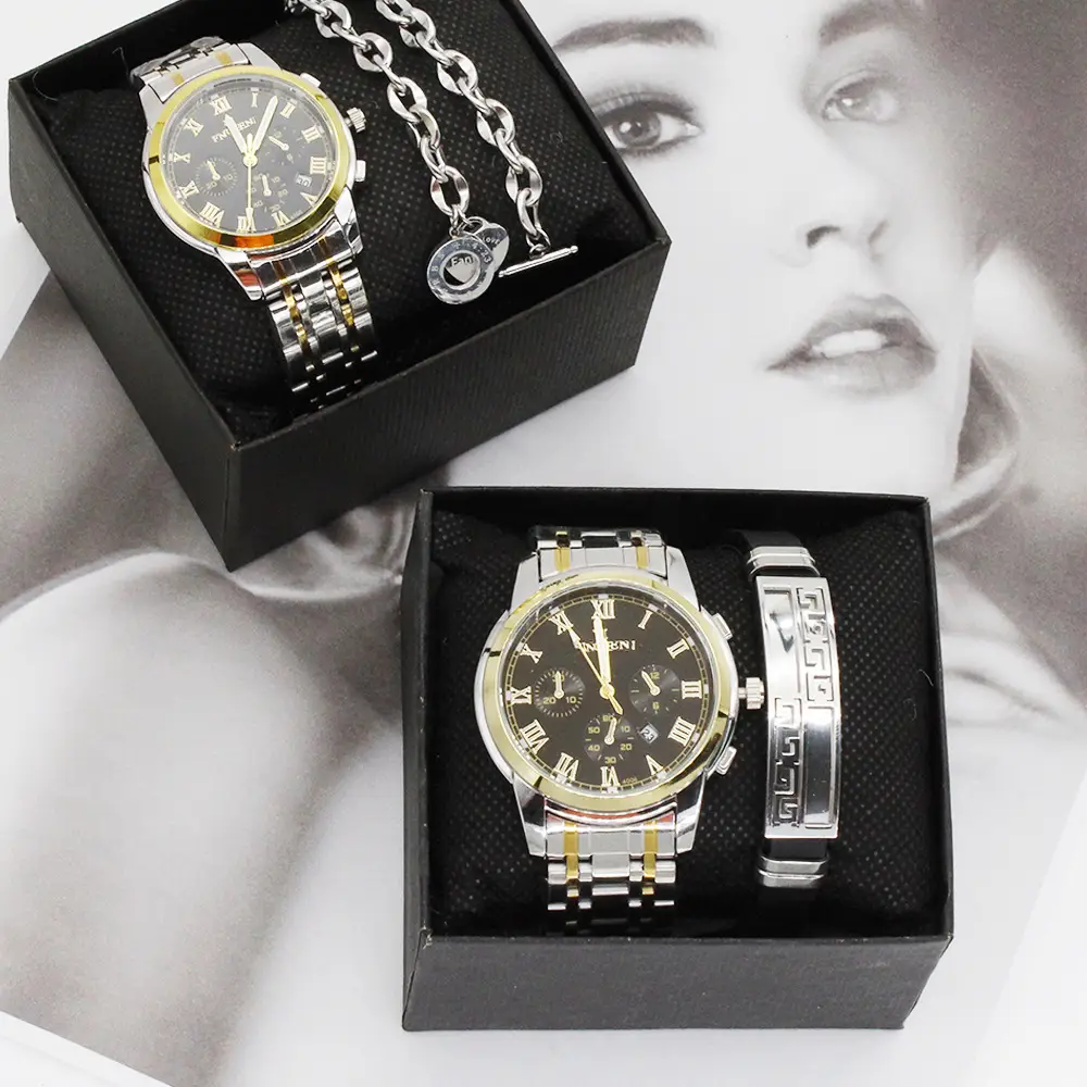 Couple's Watch Set Gold Black Waterproof High-End Watches — feature 7