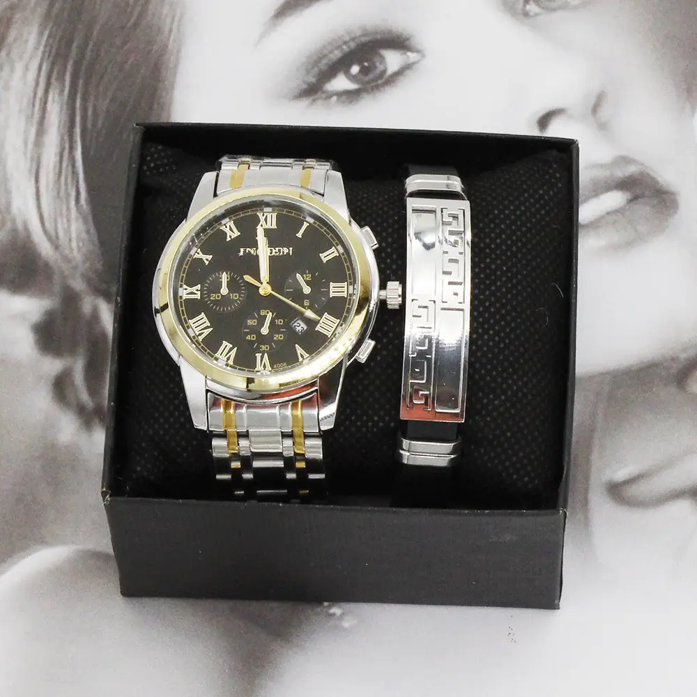 Couple's Watch Set Gold Black Waterproof High-End Watches — feature 8