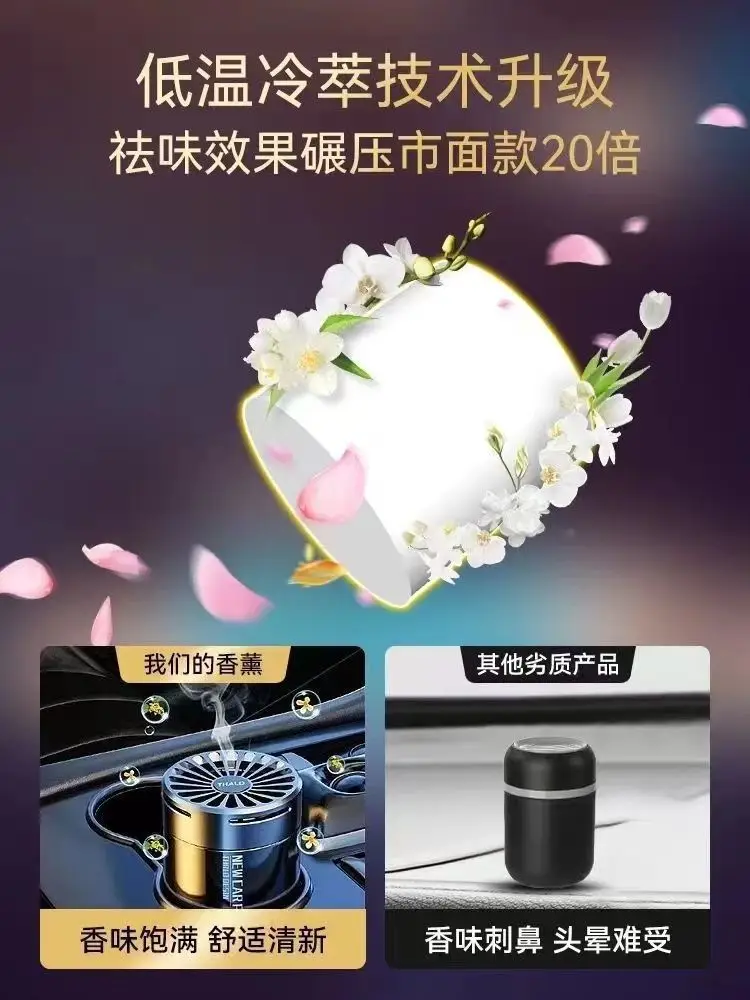 Car Aromatherapy Outlet Car Perfume Fragrance Deodorizing Air Freshener Solid Balm Osmanthus Car Products — feature 6