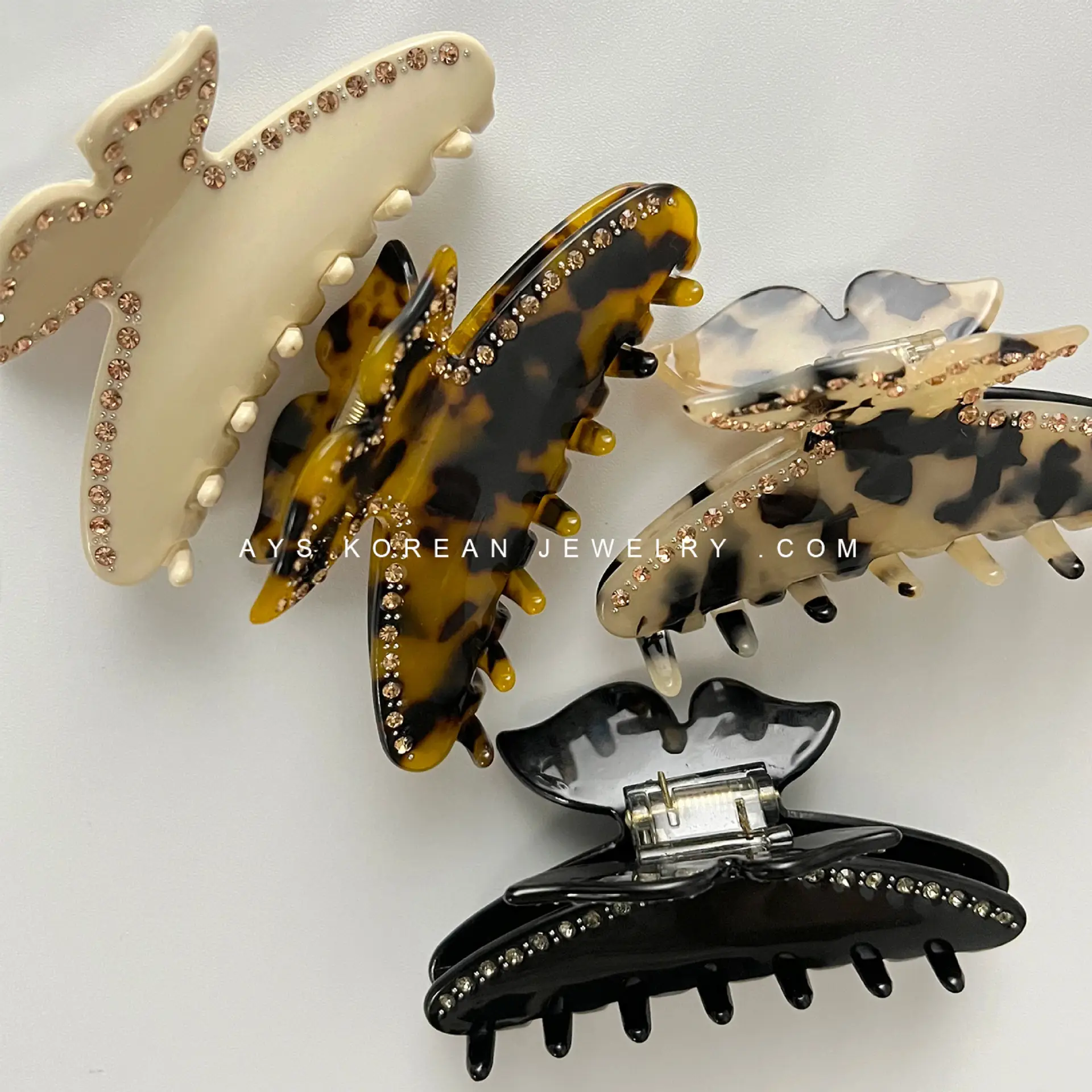 Aiise French Acetate Star Clip with Diamond Shark Back - Image 6