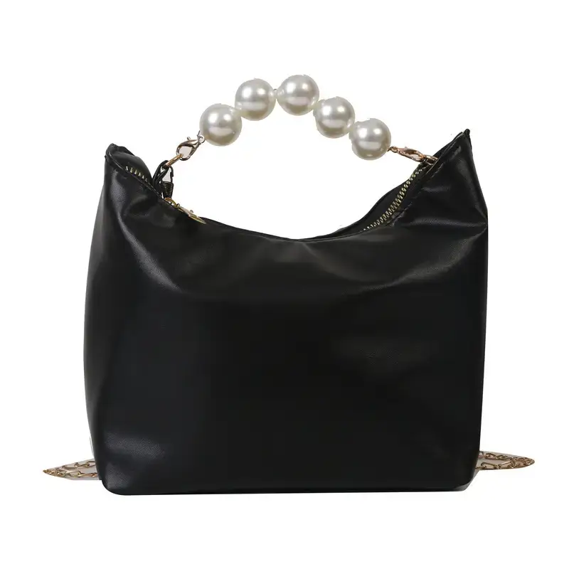 Pink French Pearl Chain Shoulder Messenger Bag for Women - Image 8