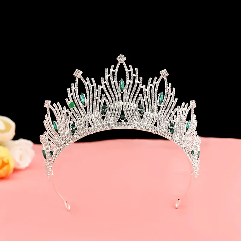 European & American Bridal Crown Headdress Miss World Princess Rhinestone Wholesale — feature 3
