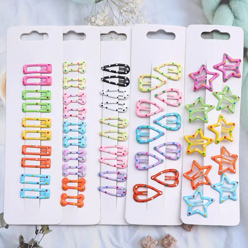 Five Pointed Star Hairpins for Girls - Colorful Durable Clips - Image 16