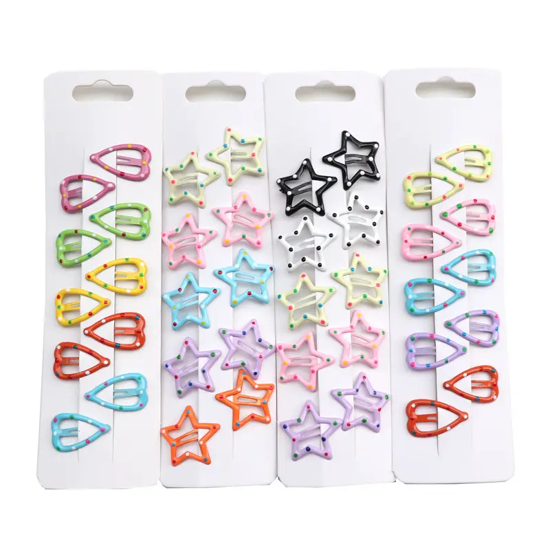 Five Pointed Star Hairpins for Girls - Colorful Durable Clips - Image 20
