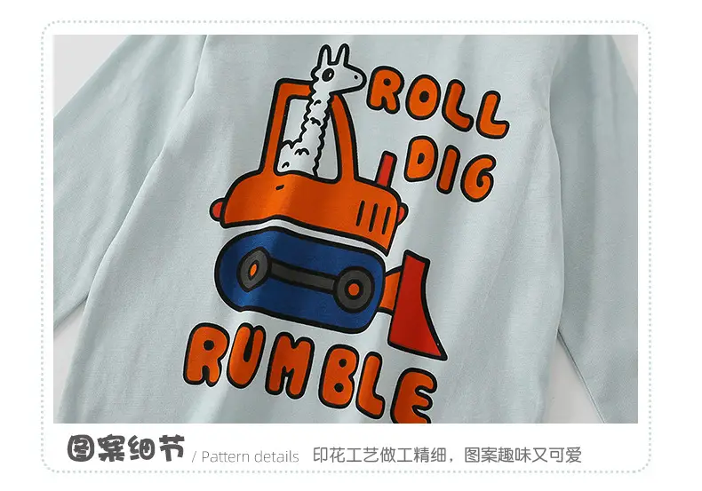Malwee Boys Roll Dig Rumble T-Shirt Orange Blue — feature 8