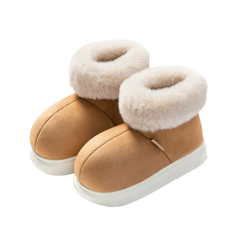 Christmas Bag Heel Cotton Slippers for Women Winter Outer Wear High-Top Cotton Shoes Thick-Soled Fashionable Thickeneded Warm Fleece-Lined Home Non-Slip - Image 10