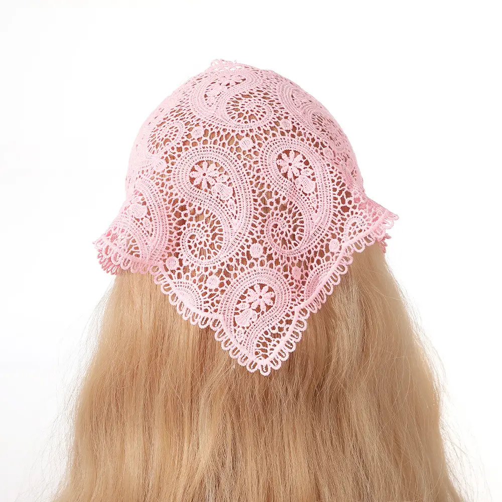 Black Lace Heart Scarf for Girls