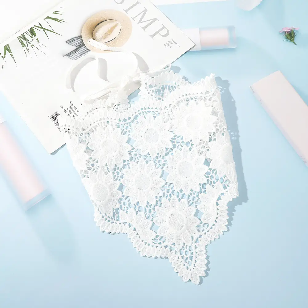 Black Lace Heart Scarf for Girls — feature 10