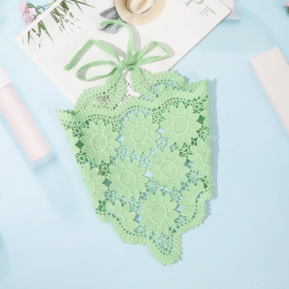 Black Lace Heart Scarf for Girls — feature 12