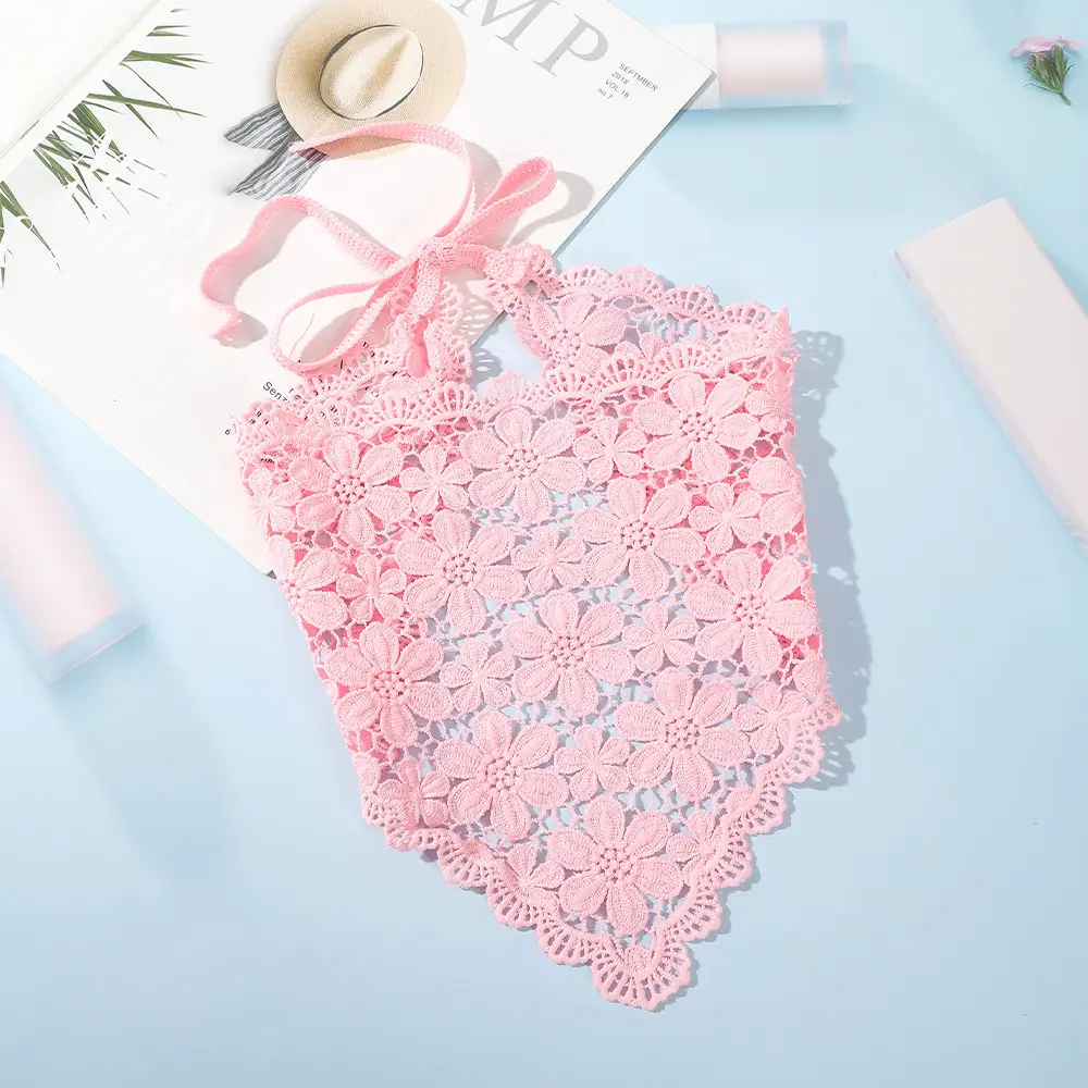 Black Lace Heart Scarf for Girls — feature 15