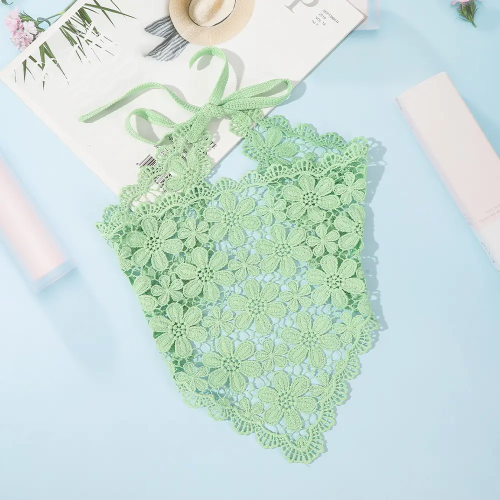 Black Lace Heart Scarf for Girls — feature 16