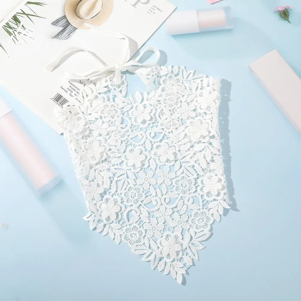 Black Lace Heart Scarf for Girls — feature 17