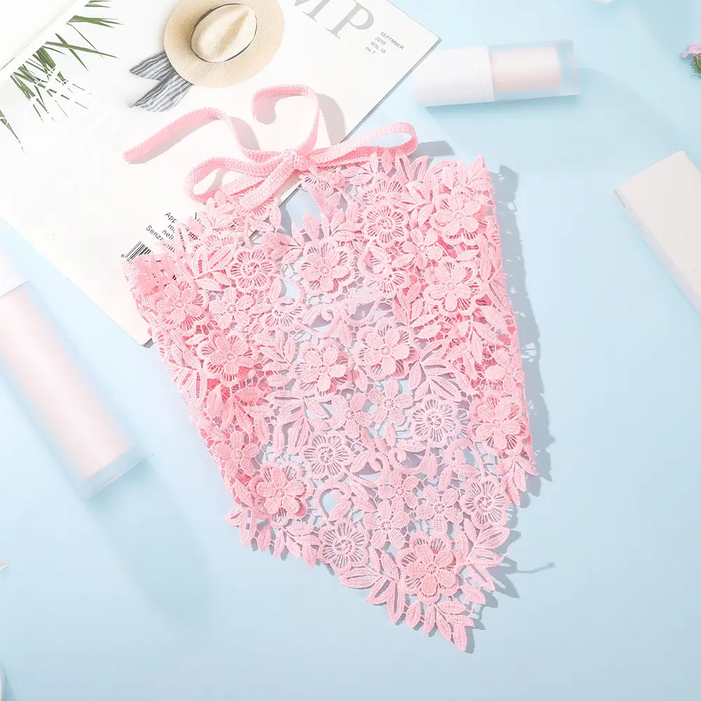 Black Lace Heart Scarf for Girls — feature 19