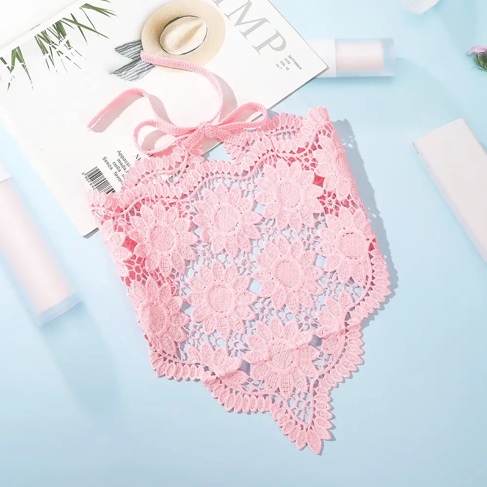 Black Lace Heart Scarf for Girls — feature 21