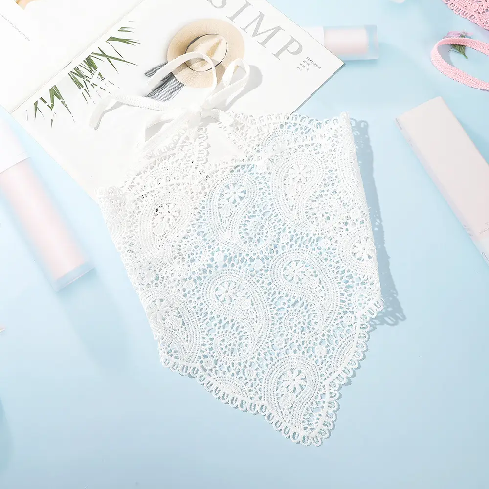 Black Lace Heart Scarf for Girls — feature 6