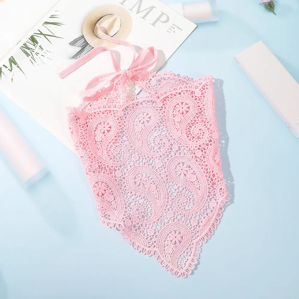 Black Lace Heart Scarf for Girls — feature 8
