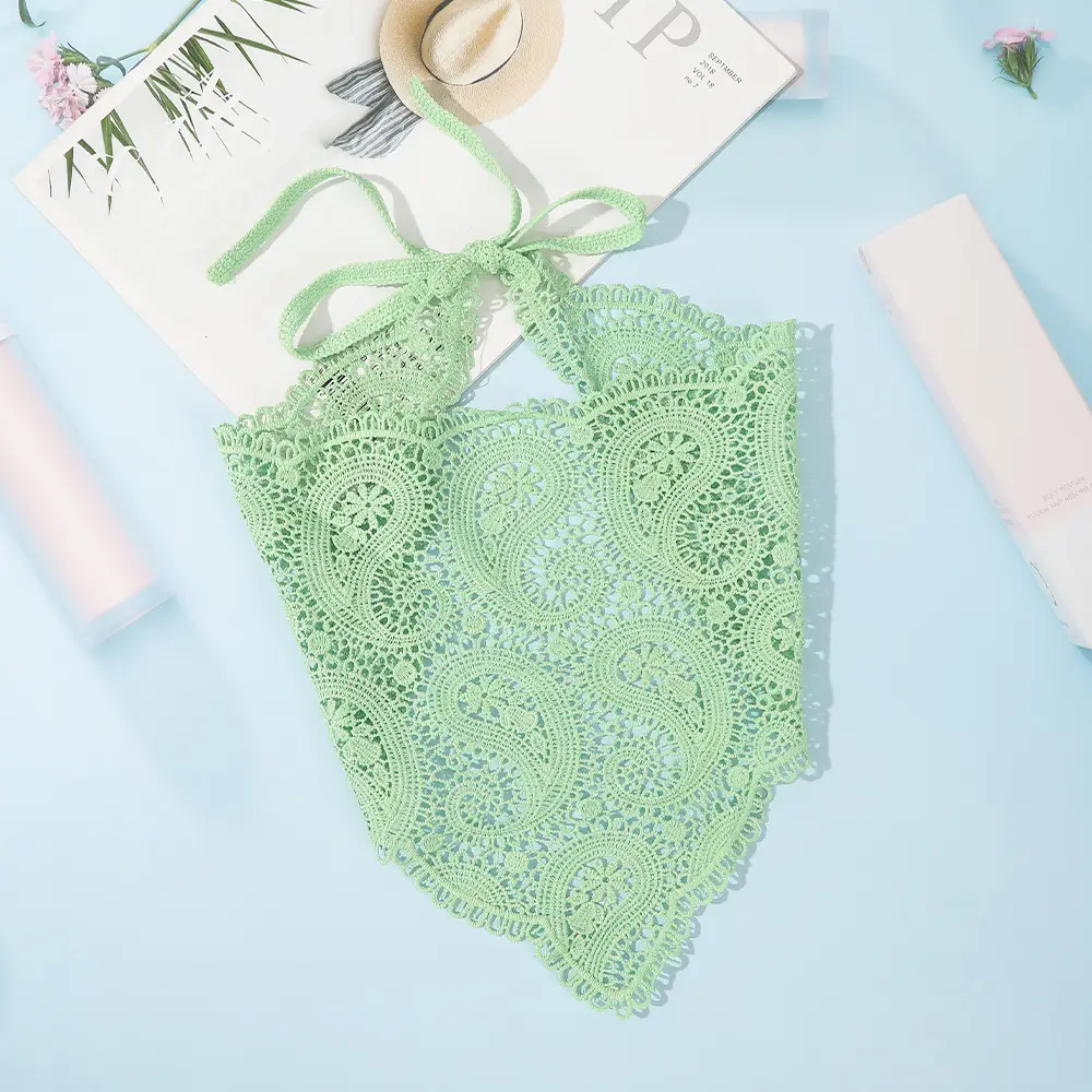 Black Lace Heart Scarf for Girls — feature 9
