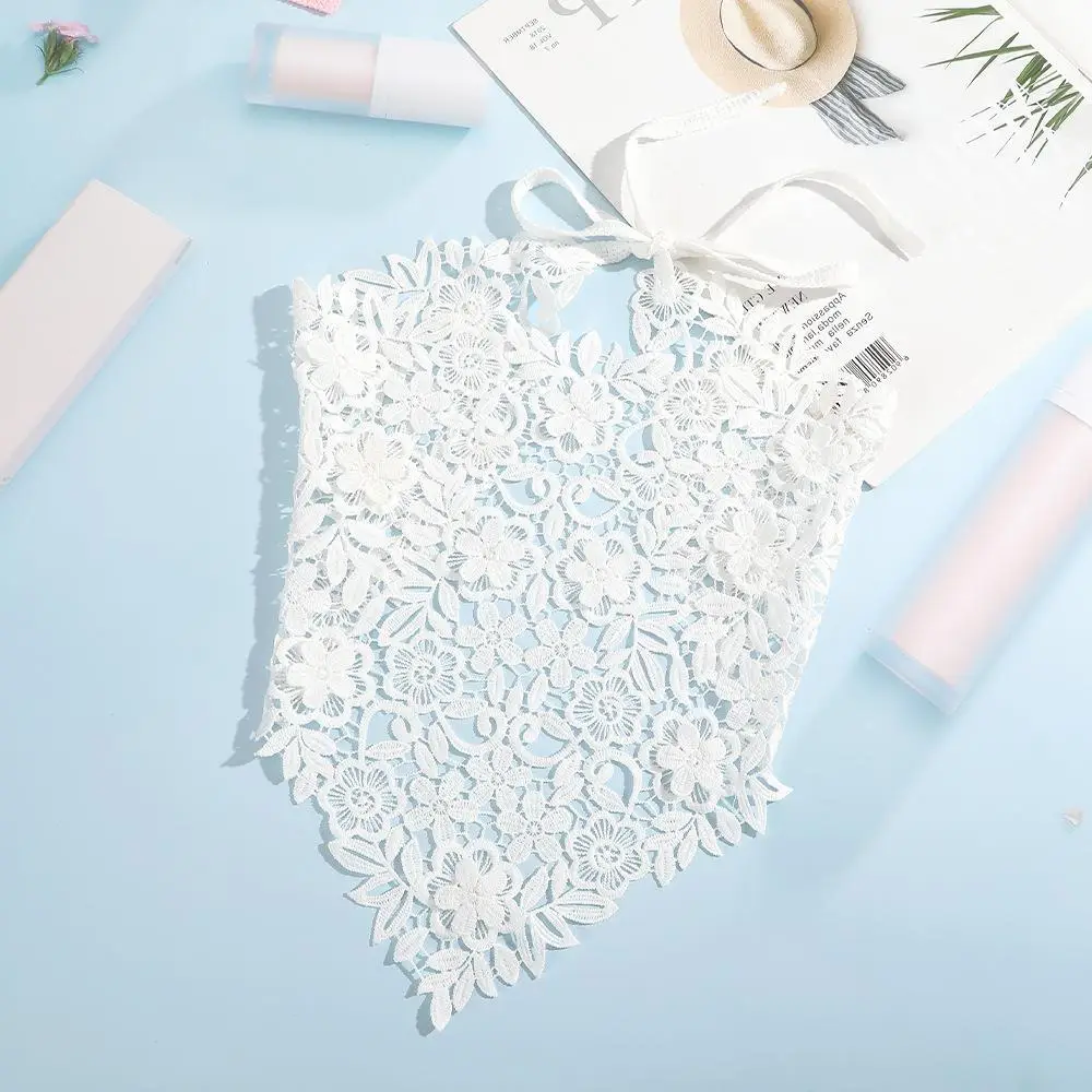 Black Lace Heart Scarf for Girls