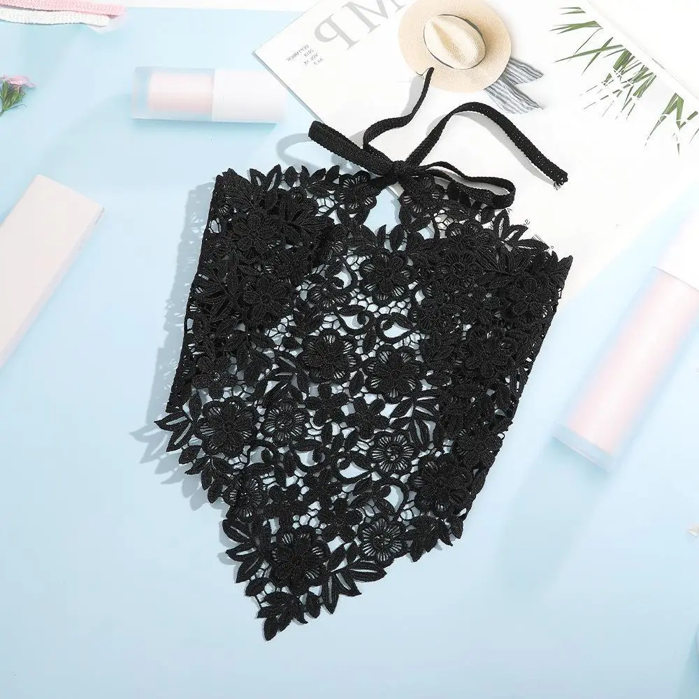 Black Lace Heart Scarf for Girls