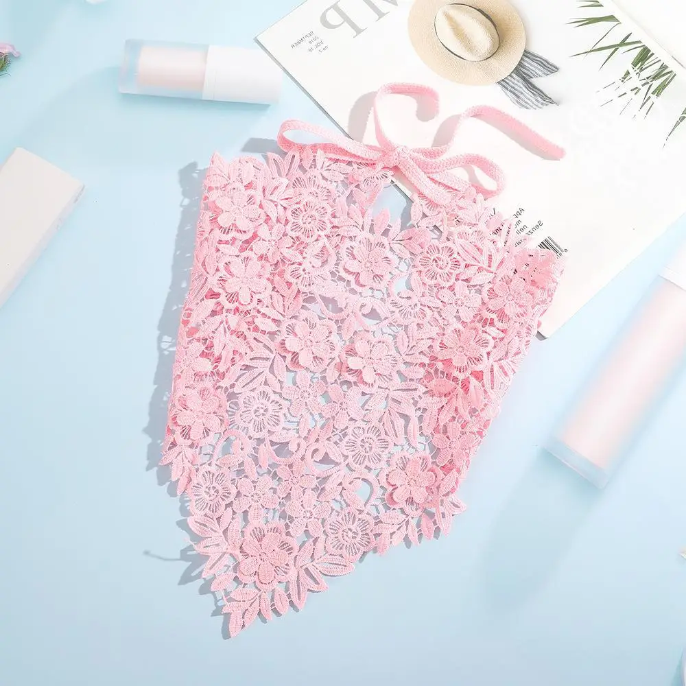 Black Lace Heart Scarf for Girls
