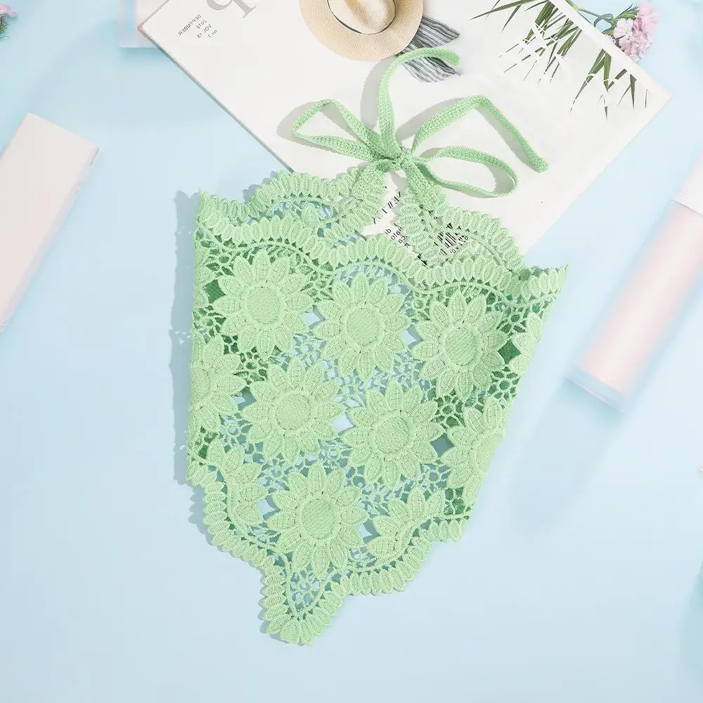 Black Lace Heart Scarf for Girls