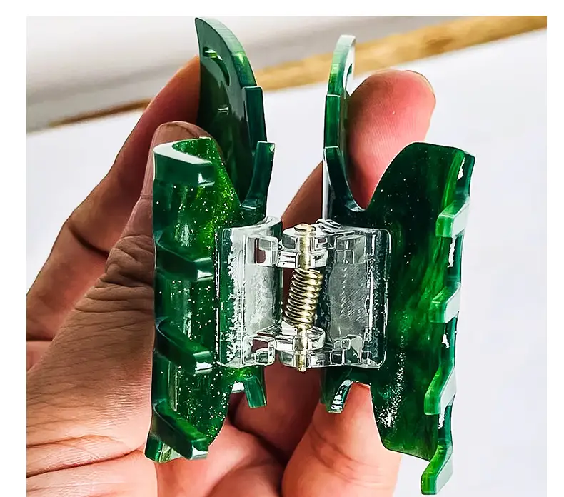 Halloween Bat Hair Clips Red Green Green Acetate — feature 11