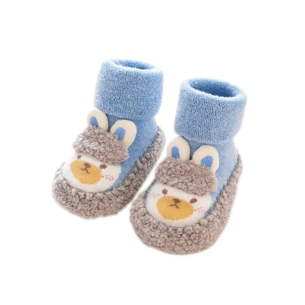Baby Cartoon Soft Cotton Slip-On Socks Pink