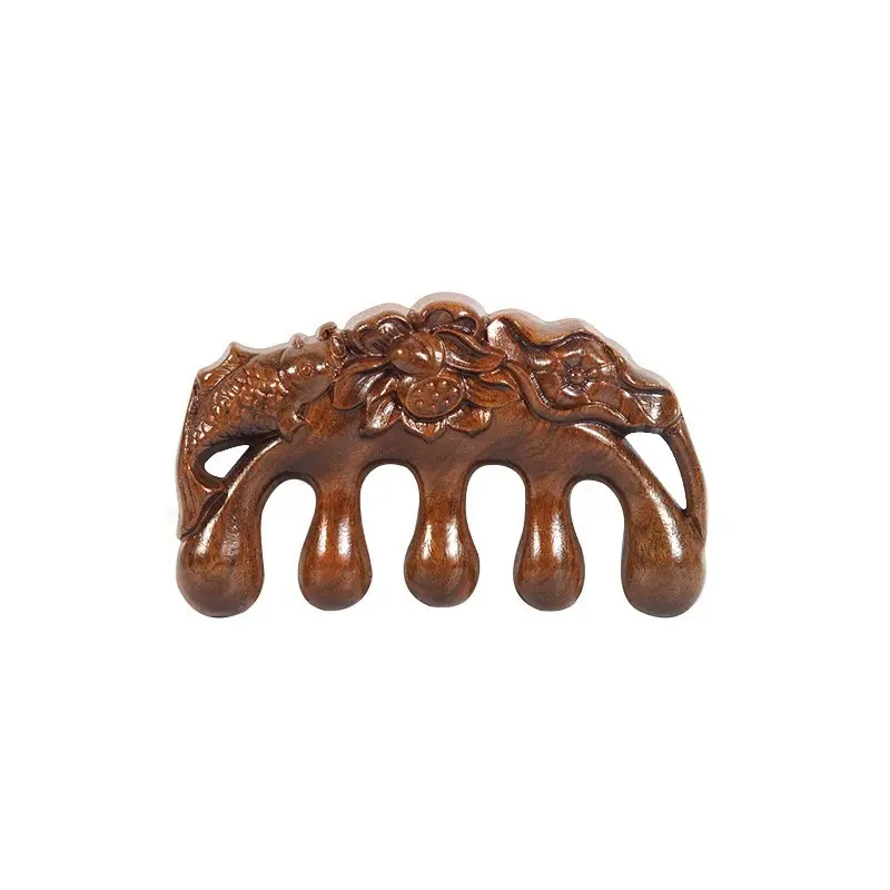 Wooden Five-Tooth Gua Sha Comb for Hair Care - Image 6