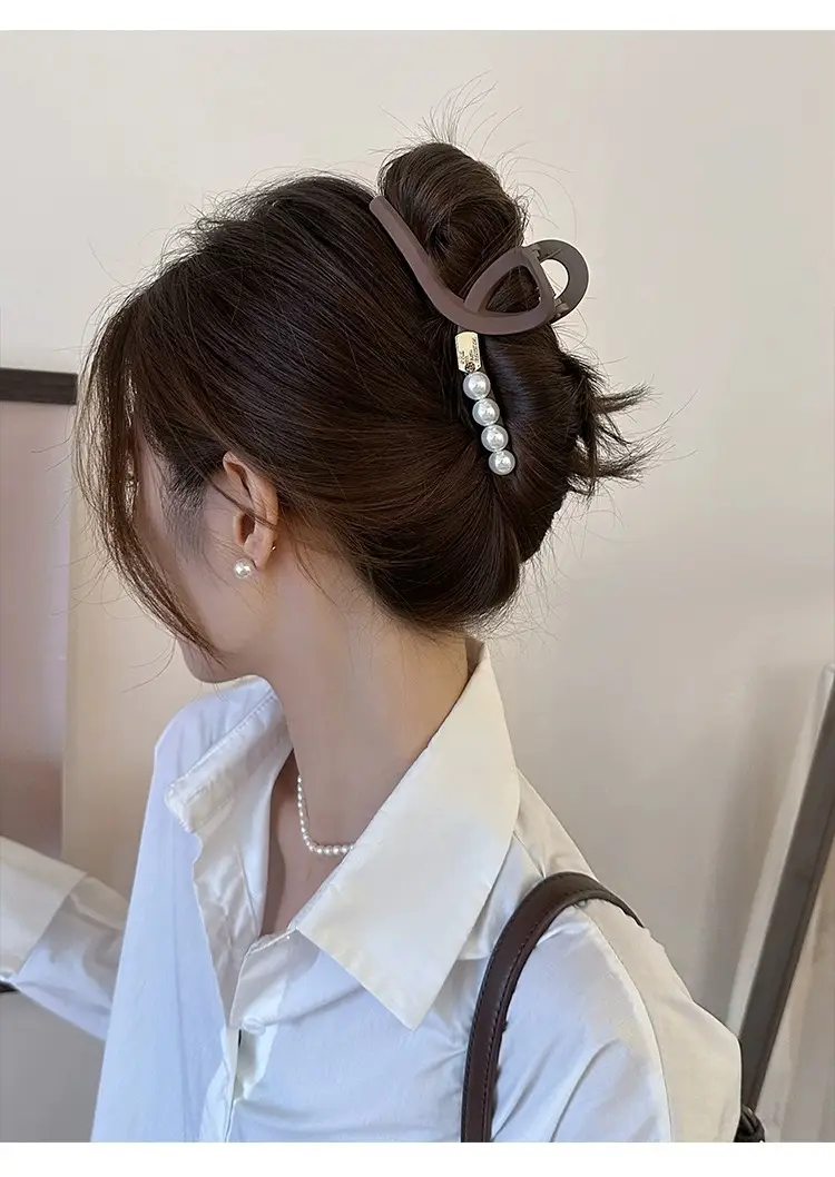 Vintage Korean Matte Hair Clip for Women Large Claw Back — feature 10