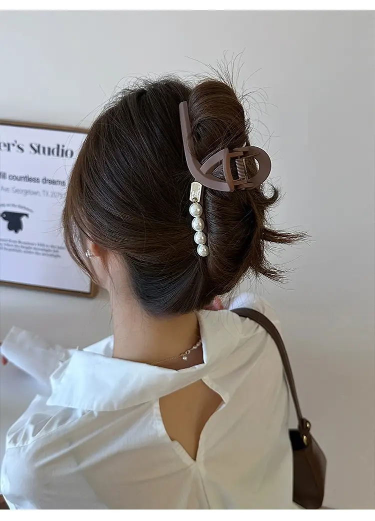Vintage Korean Matte Hair Clip for Women Large Claw Back — feature 12