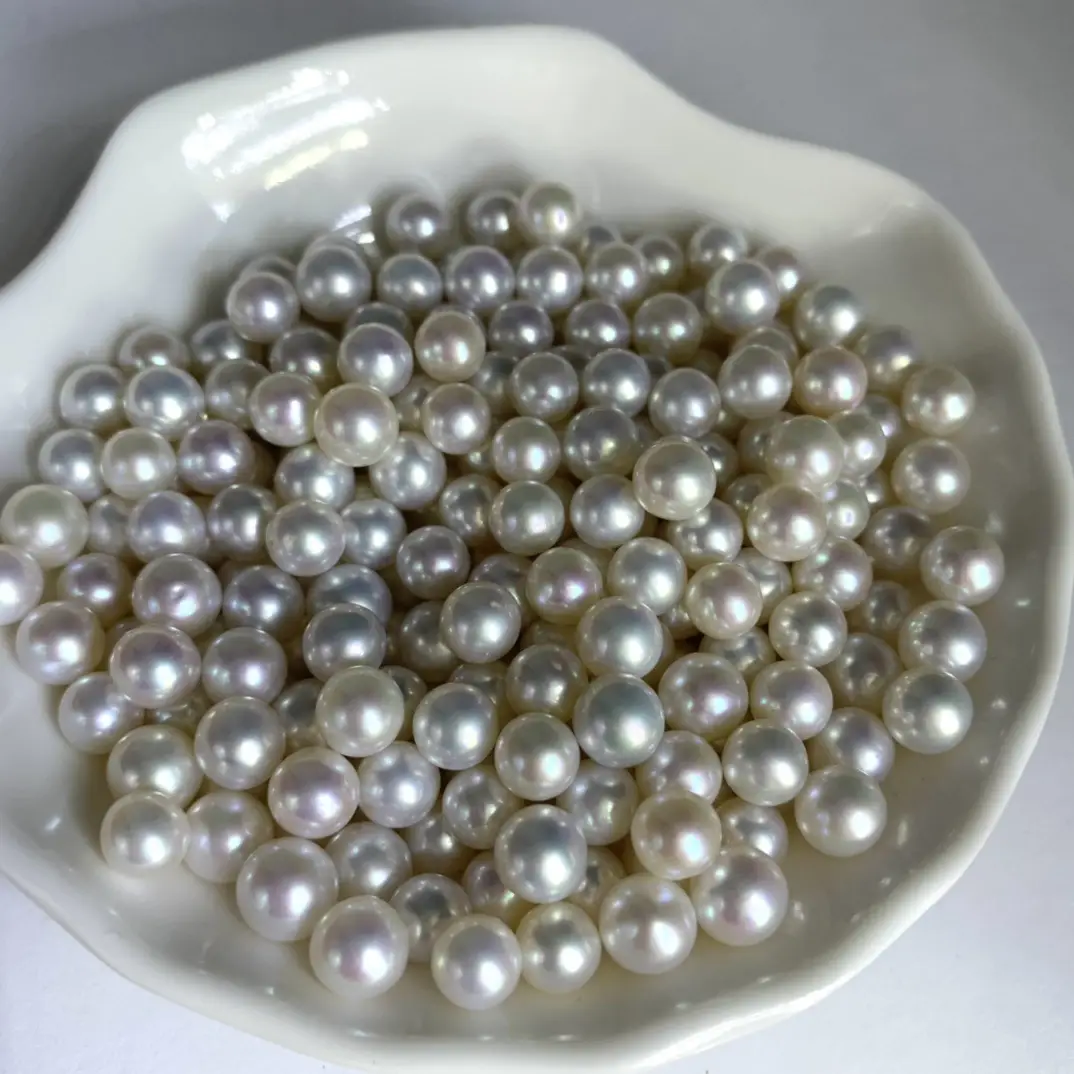 Freshwater Akoya Pearl Beads 6-7mm Mirror Finish - Image 3
