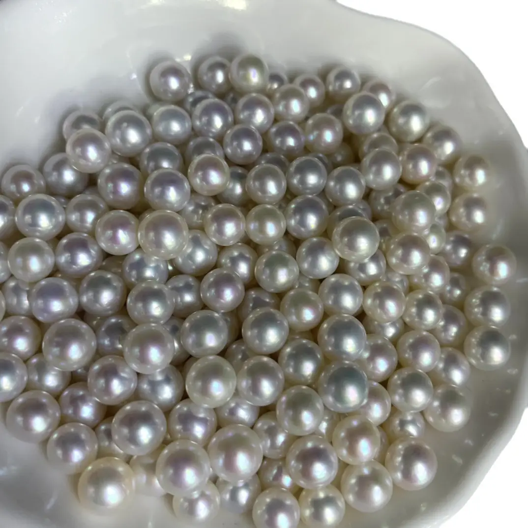 Freshwater Akoya Pearl Beads 6-7mm Mirror Finish - Image 5