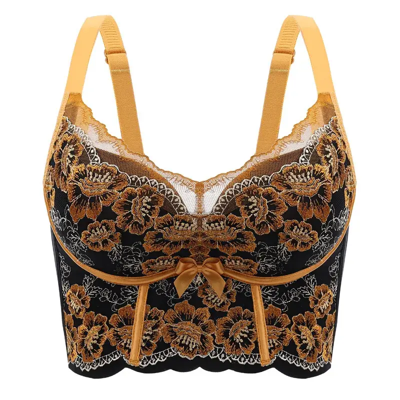 Women's U-Shape Adjustable Bra Cream Green Back Closure - Image 5