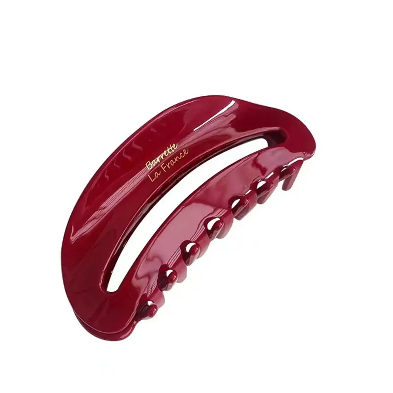 Red Acetate Hair Clips Female High Sense Back Head Chuck Clip Shark Clip - Image 12