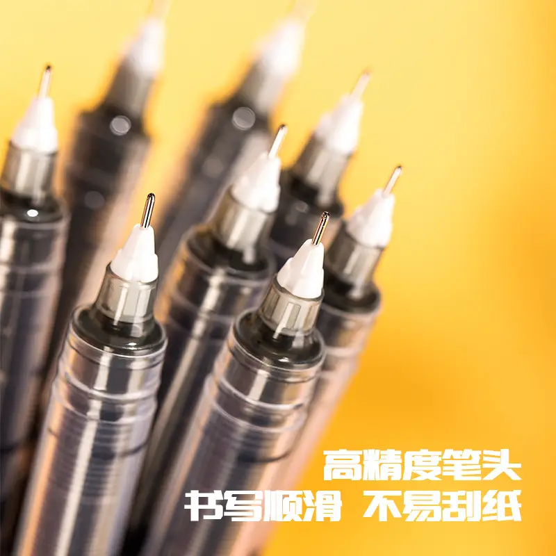 Deli S856 straight liquid ballpoint pen gel pen quick-drying pen water-based Pen straight liquid pen signature pen red blue black pen