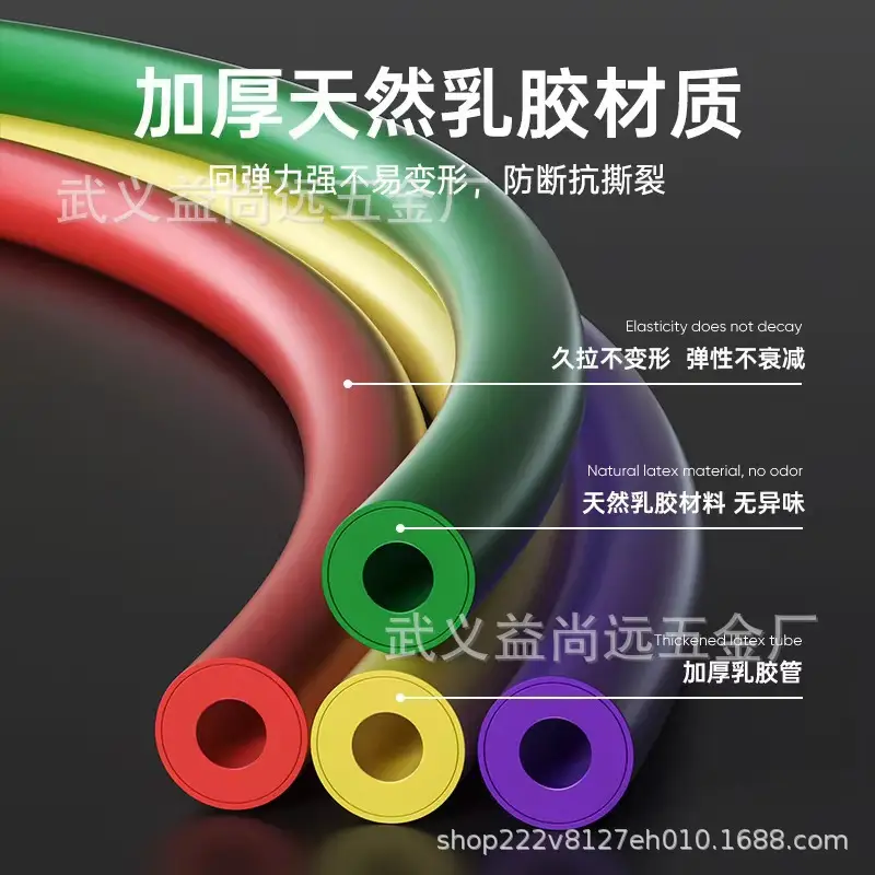 D Buckle carabiner 11-piece set pull rope fitness suit Chinese version carabiner fitness pull rope push rod - Image 9