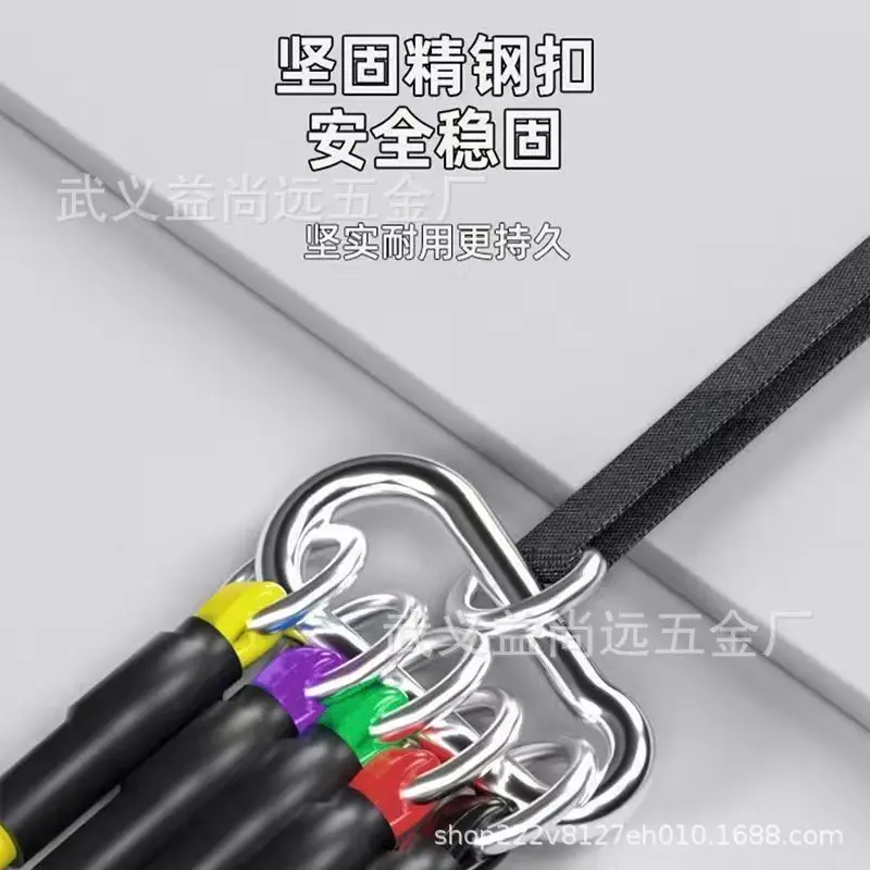 D Buckle carabiner 11-piece set pull rope fitness suit Chinese version carabiner fitness pull rope push rod - Image 10