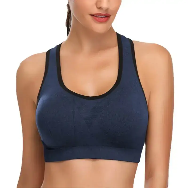 White Push Up Yoga Bra with Black Trim - Image 9