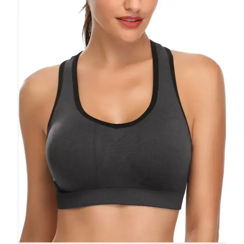White Push Up Yoga Bra with Black Trim - Image 3