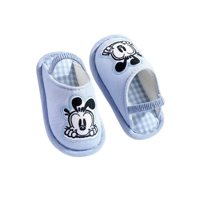 Babdou children's cloth slippers Autumn Spring cotton floor slippers not cool feet 1-5 years old not falling off shoes