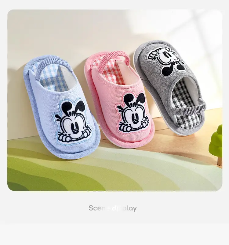 Babdou children's cloth slippers Autumn Spring cotton floor slippers not cool feet 1-5 years old not falling off shoes — feature 14